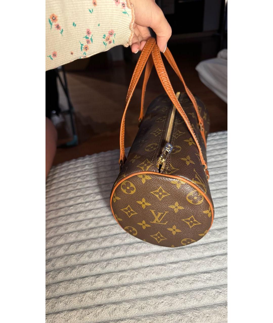 LOUIS VUITTON Коричневая сумка с короткими ручками, фото 5