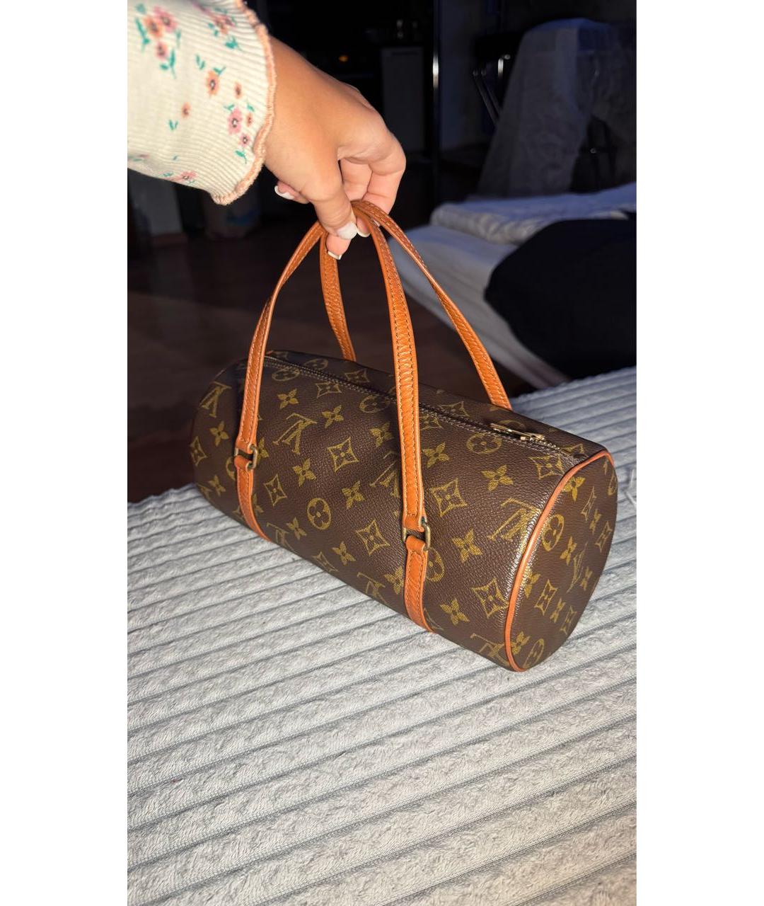LOUIS VUITTON Коричневая сумка с короткими ручками, фото 3