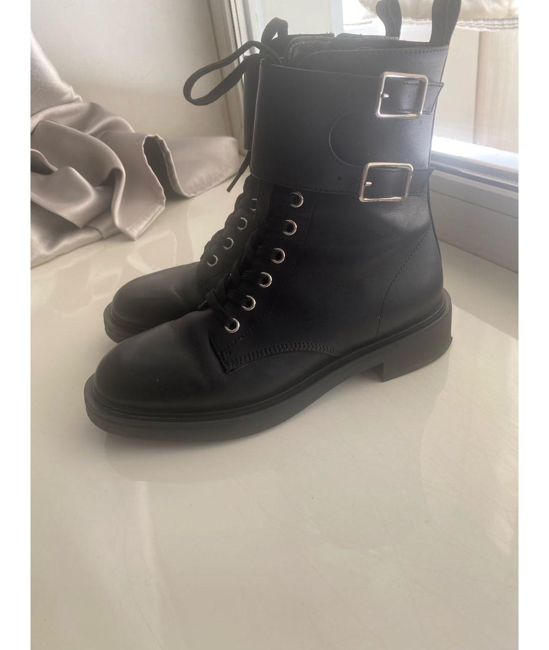 GIANVITO ROSSI Черные кожаные ботинки, фото 6