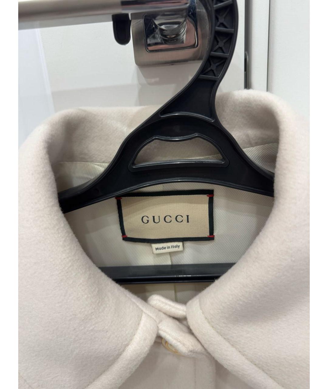 GUCCI Бежевое полиэстеровое пальто, фото 3