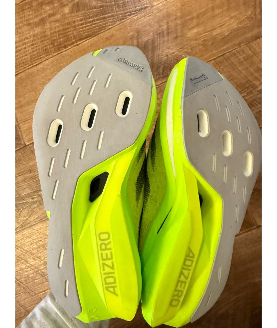 ADIDAS Салатовые текстильные кроссовки, фото 5