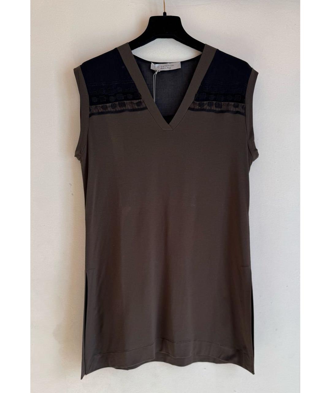 D.EXTERIOR Хаки вискозный костюм с брюками, фото 2