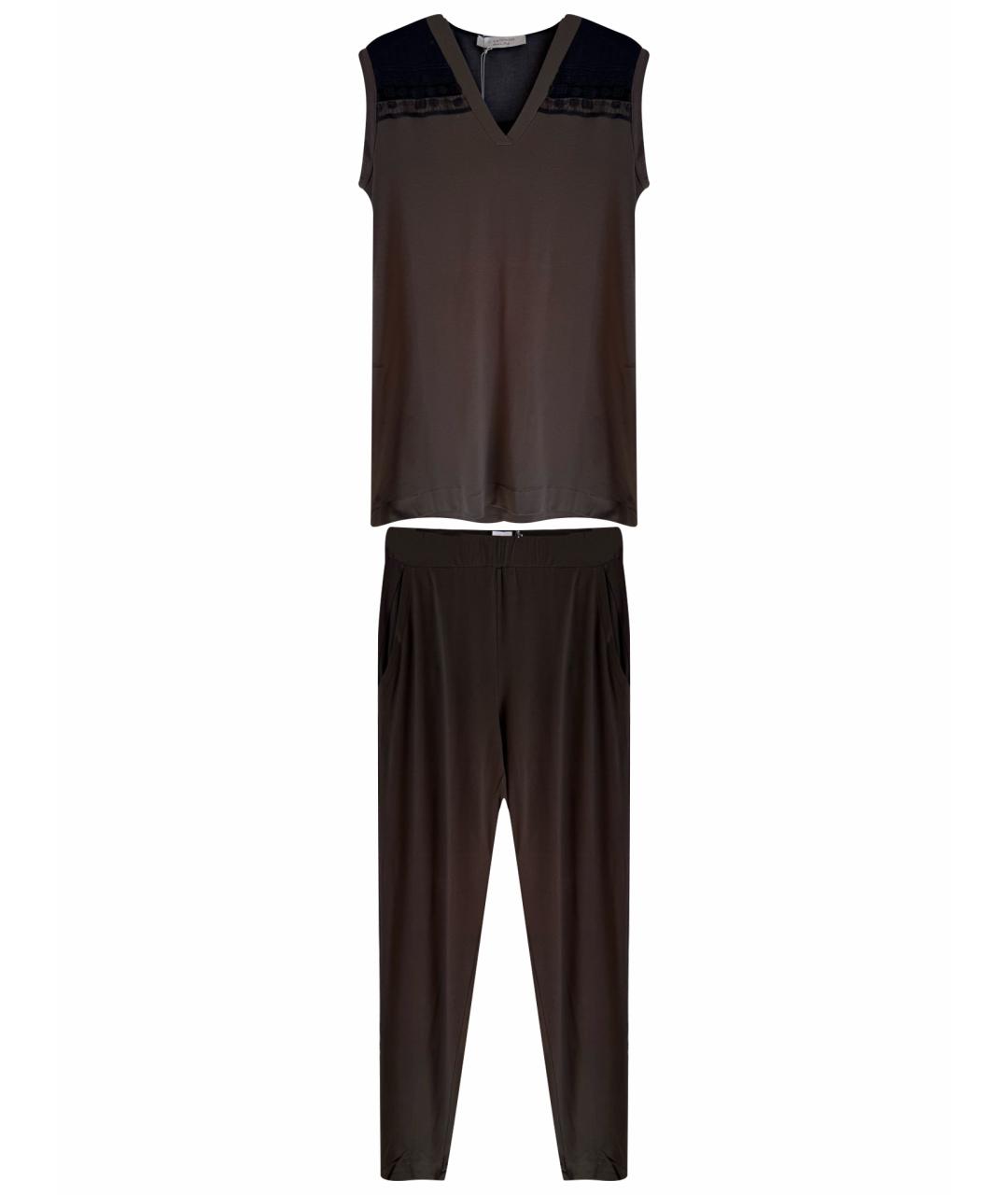 D.EXTERIOR Хаки вискозный костюм с брюками, фото 1