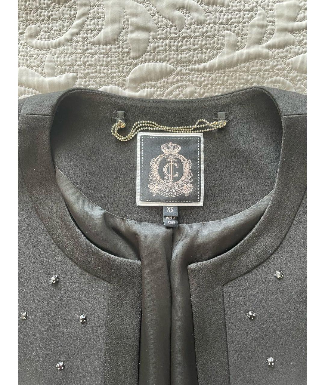 JUICY COUTURE Черный ацетатный жакет/пиджак, фото 3