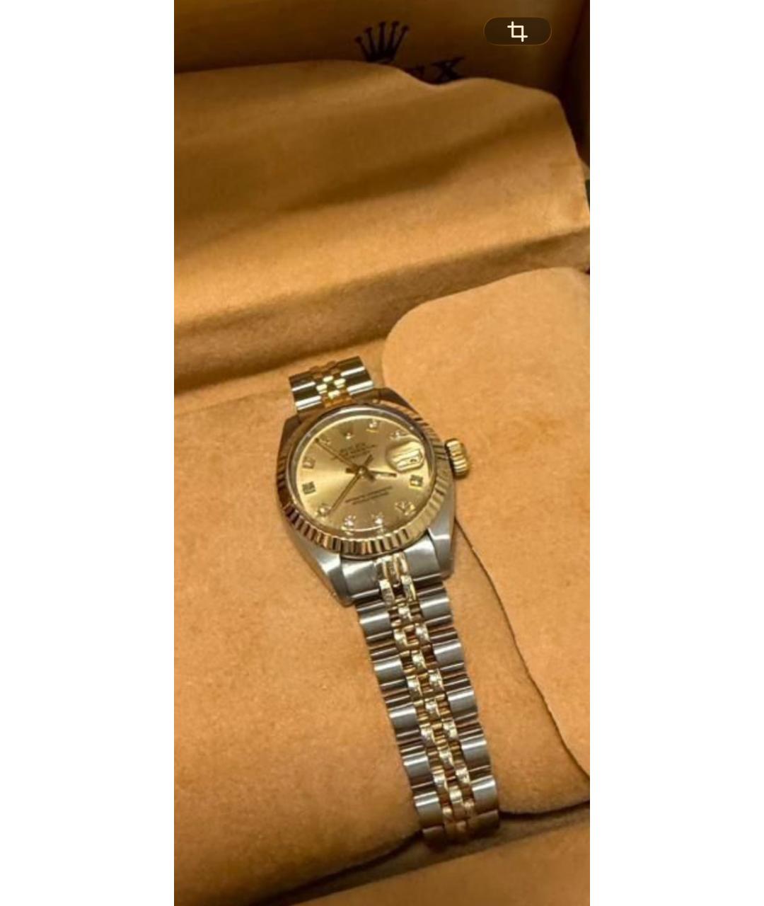 ROLEX Золотые металлические часы, фото 5