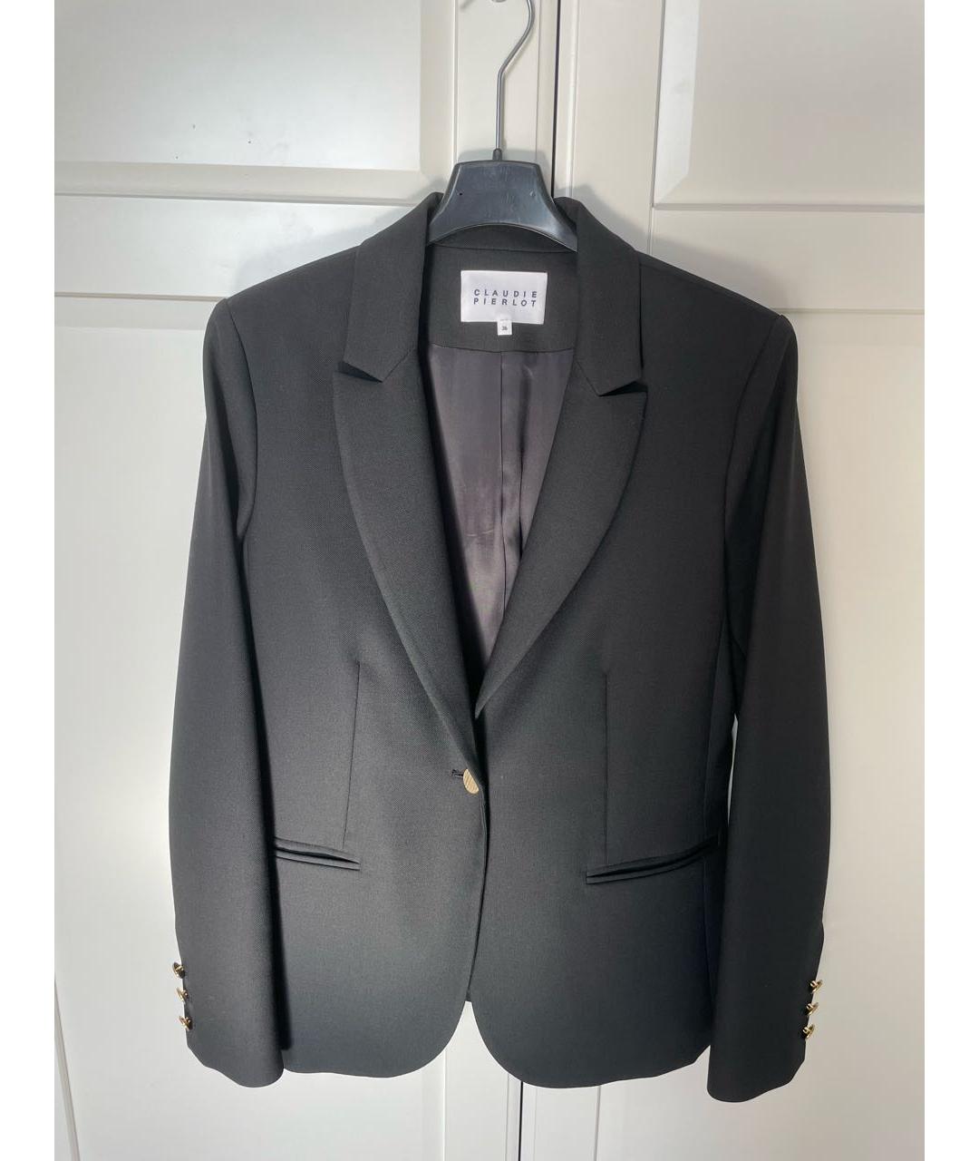 Claudie Pierlot Черный шерстяной жакет/пиджак, фото 7