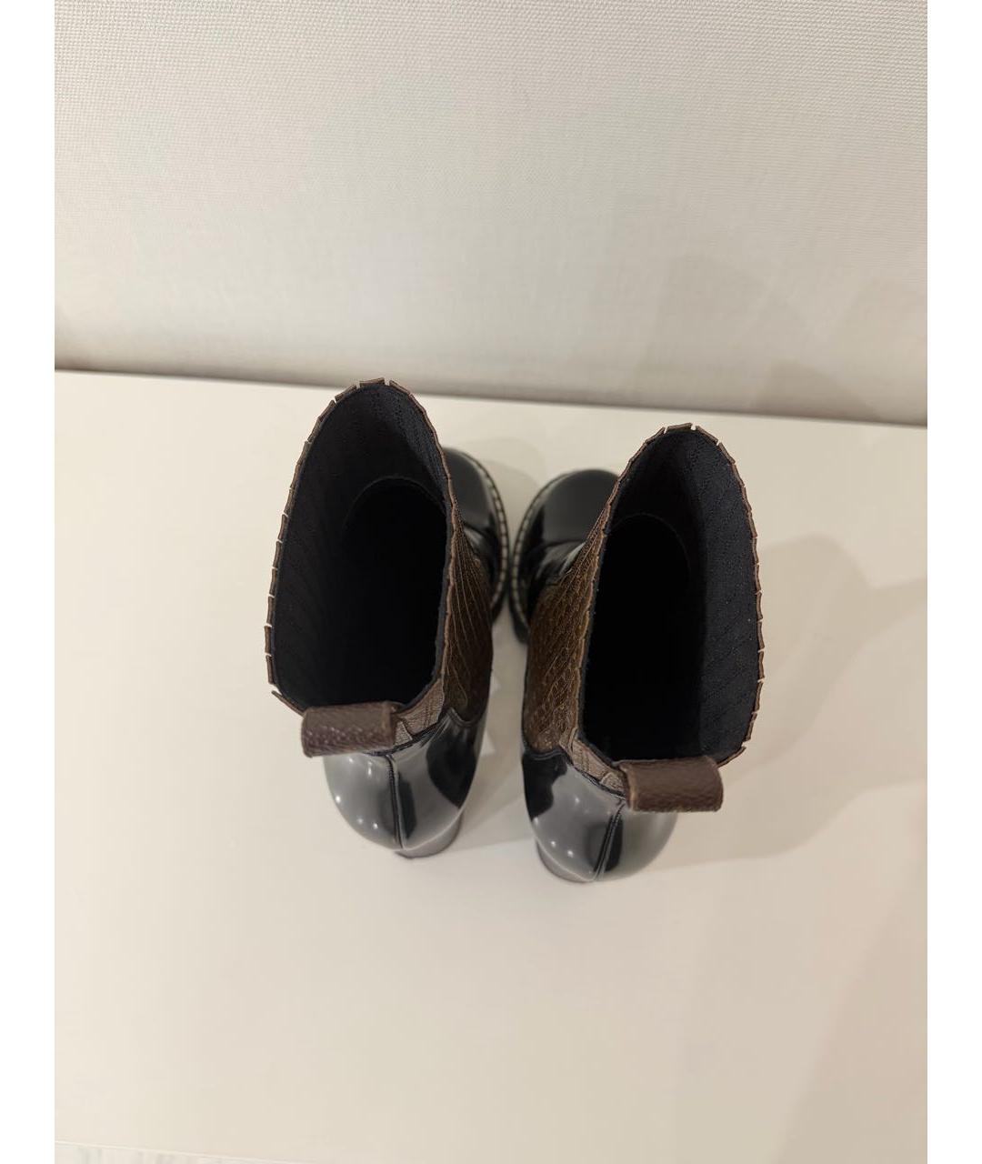 LOUIS VUITTON Черные ботильоны из лакированной кожи, фото 3