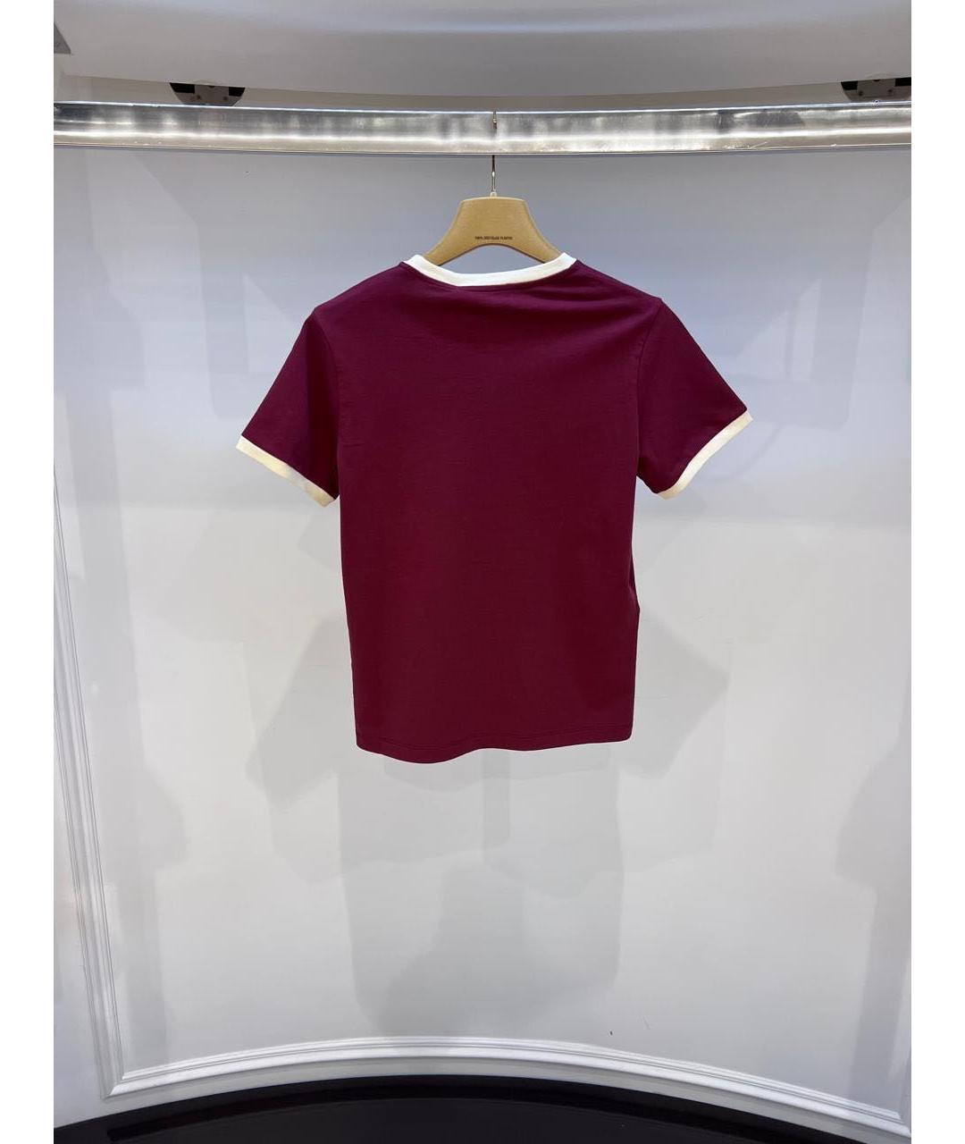 MIU MIU Бордовая футболка, фото 3