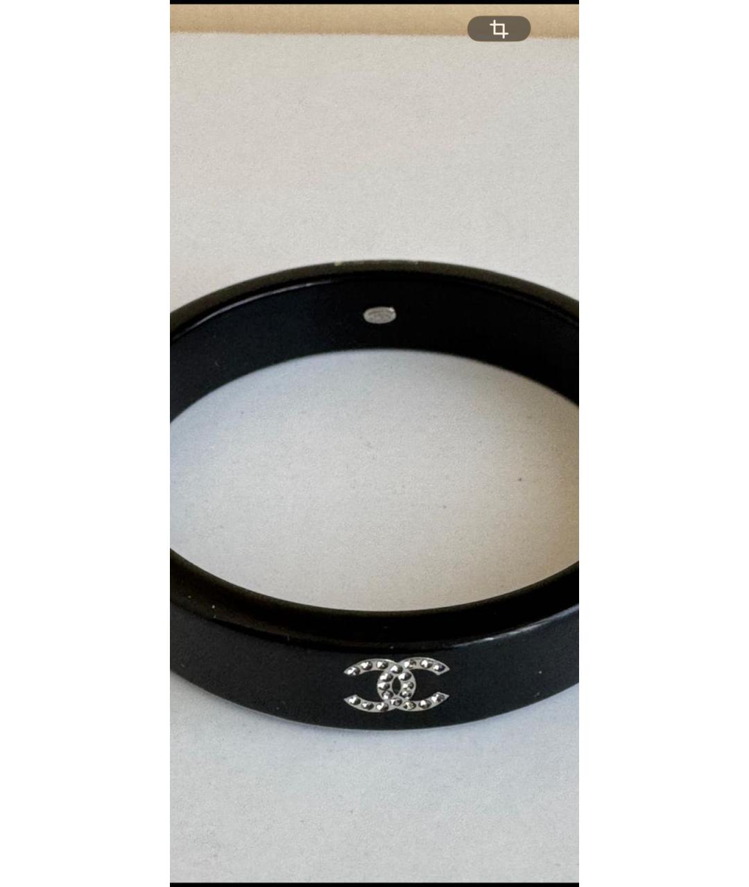 CHANEL Черный пластиковый браслет, фото 2