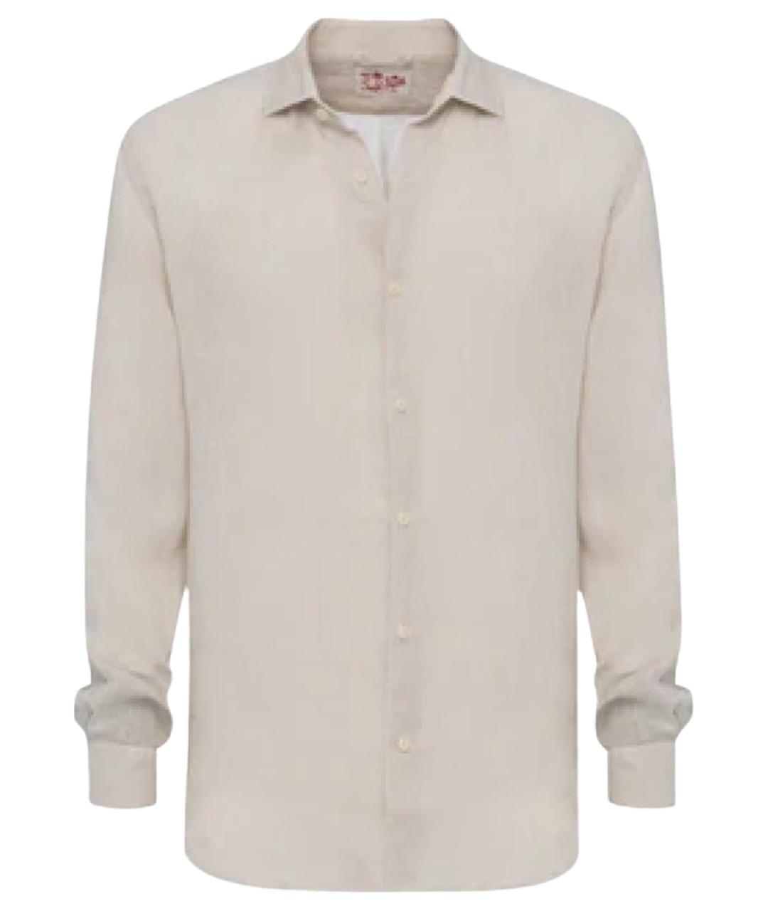 MC2 SAINT BARTH Бежевая льняная кэжуал рубашка, фото 1