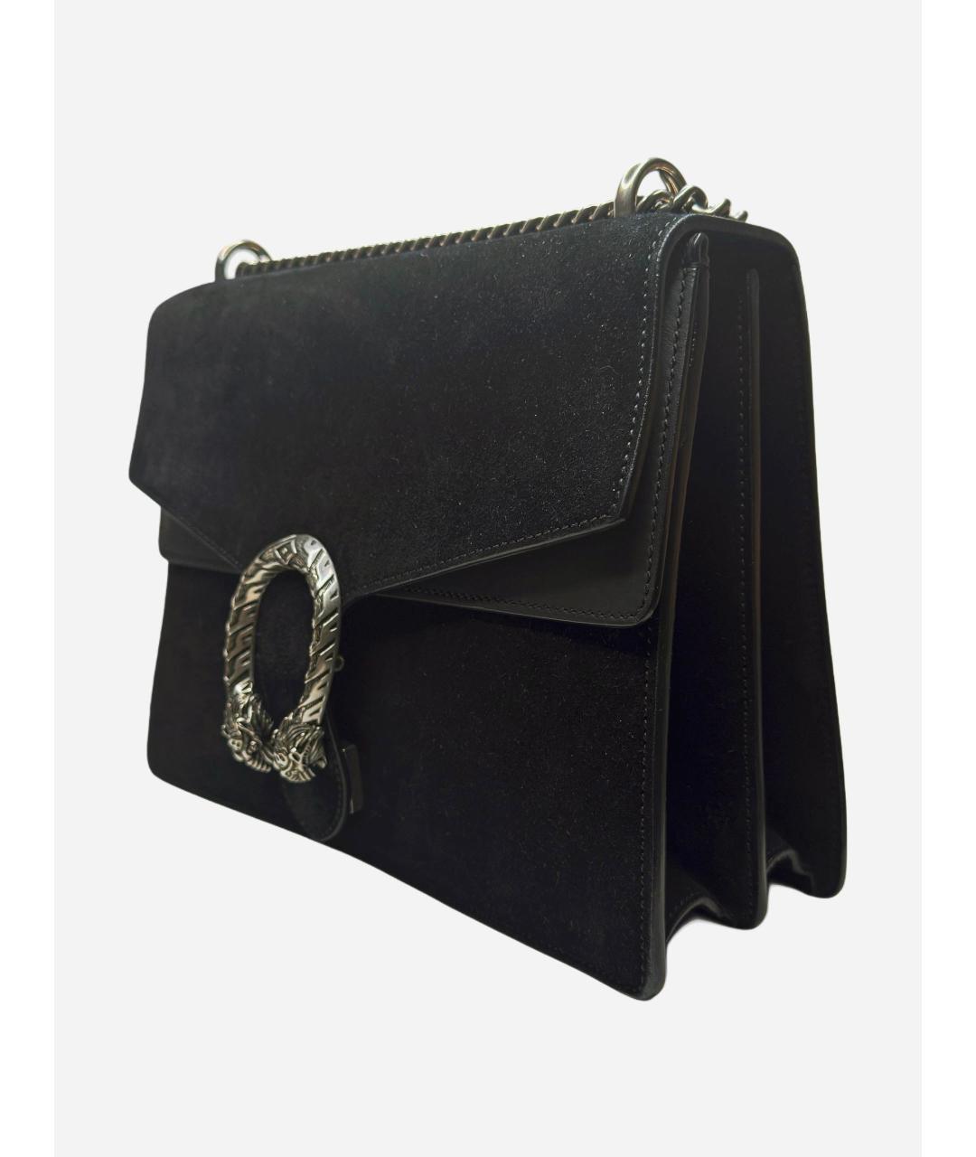 GUCCI Черная замшевая сумка через плечо, фото 2