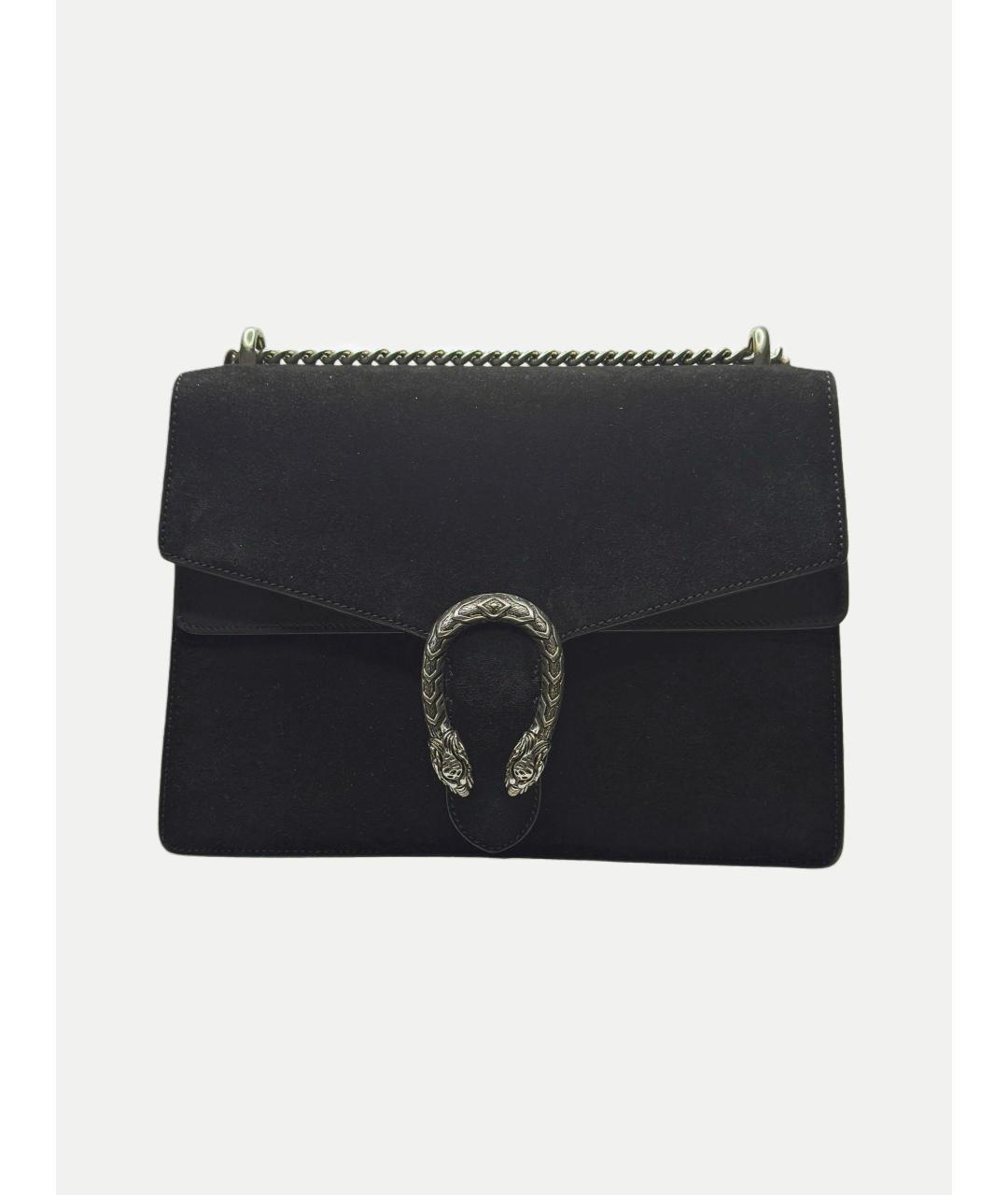 GUCCI Черная замшевая сумка через плечо, фото 8