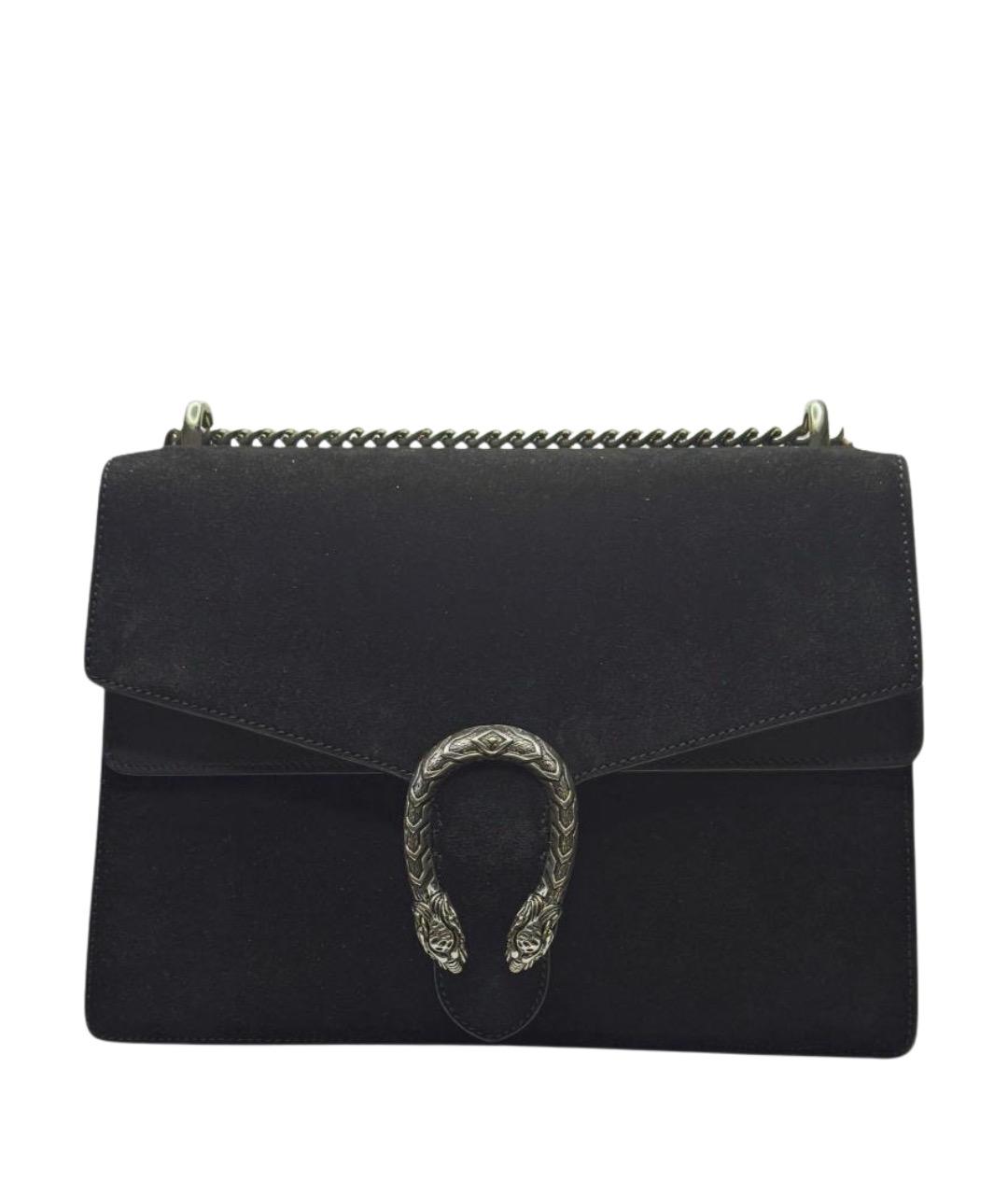 GUCCI Черная замшевая сумка через плечо, фото 1