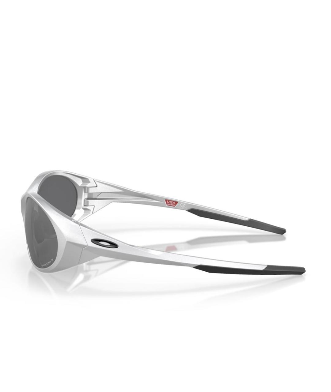 OAKLEY Серебряные пластиковые солнцезащитные очки, фото 3