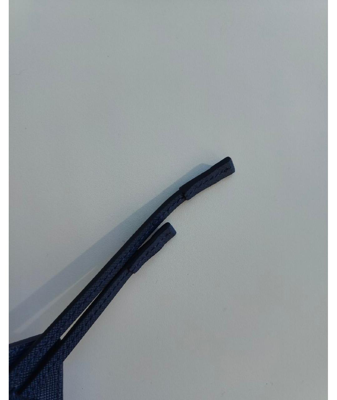 PRADA Синий кожаный галстук, фото 7
