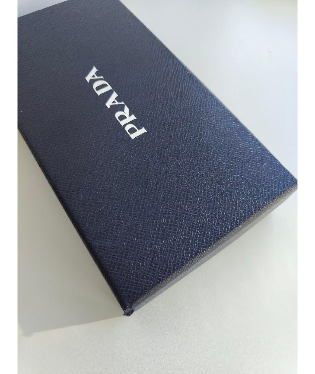 PRADA Синий кожаный галстук, фото 8