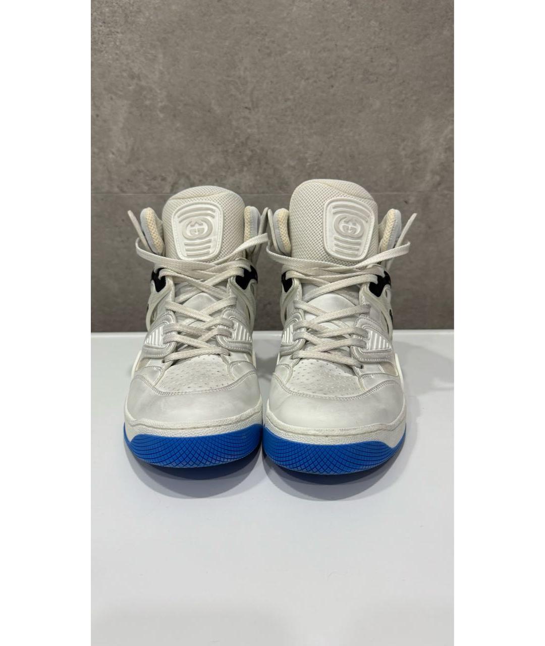 GUCCI Белые кожаные кроссовки, фото 2