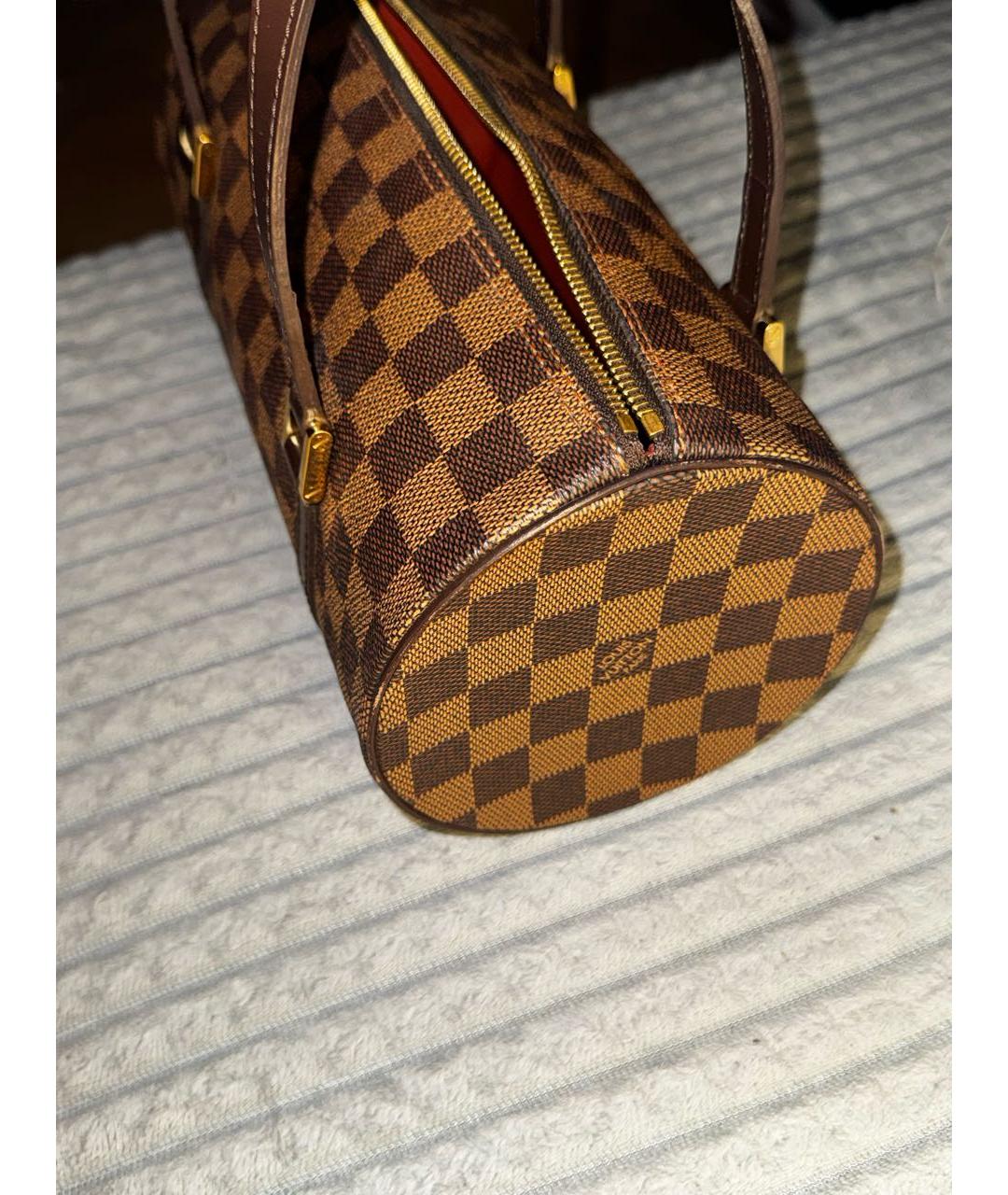 LOUIS VUITTON Коричневая сумка с короткими ручками, фото 7