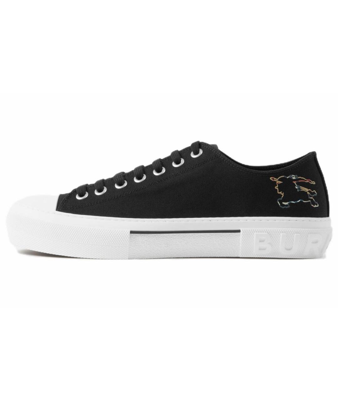 BURBERRY Черные текстильные кеды, фото 9