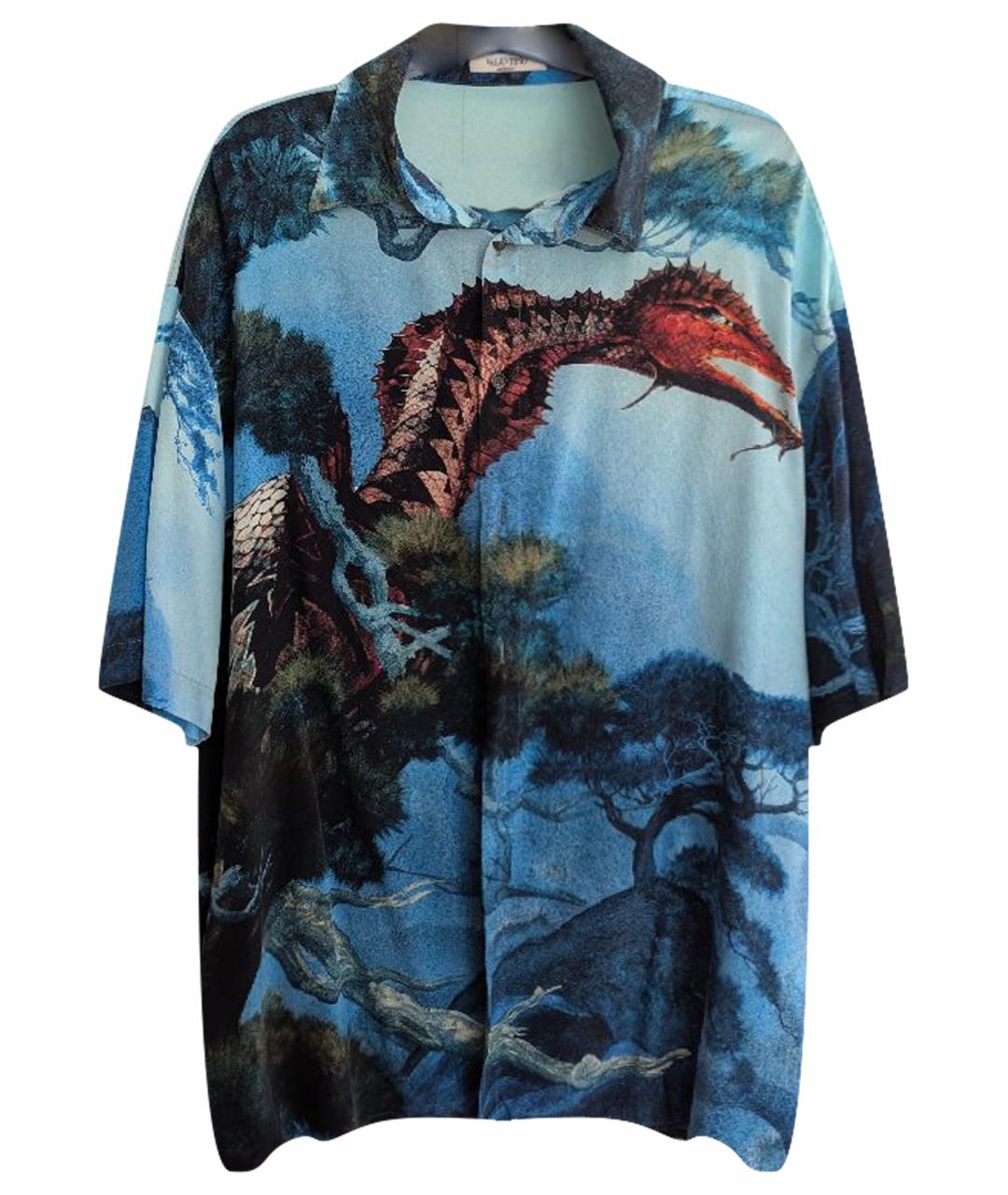 VALENTINO Мульти шелковая кэжуал рубашка, фото 1