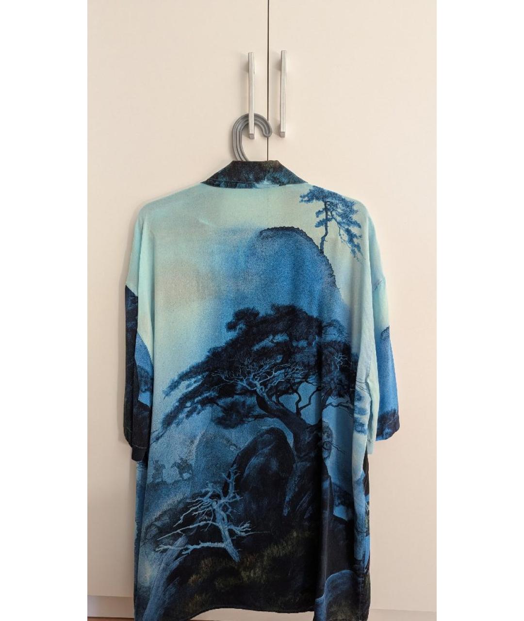 VALENTINO Мульти шелковая кэжуал рубашка, фото 2