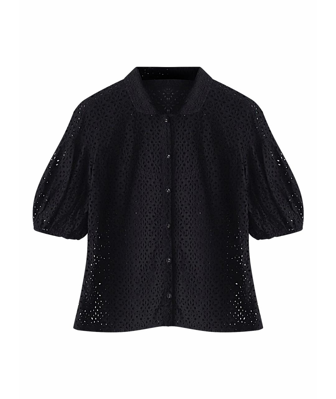 RED VALENTINO Черная хлопковая блузы, фото 1