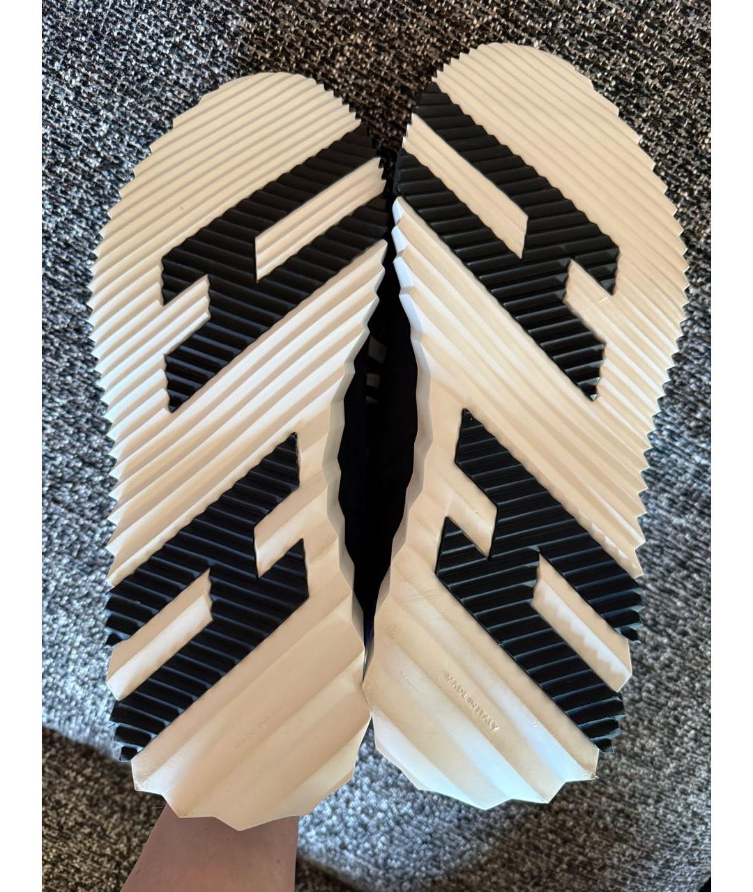 HERMES Темно-синие кожаные низкие кроссовки / кеды, фото 7