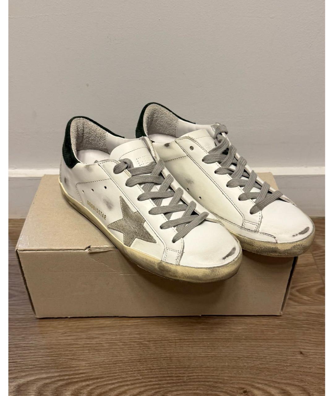 GOLDEN GOOSE Белые кожаные кеды, фото 5