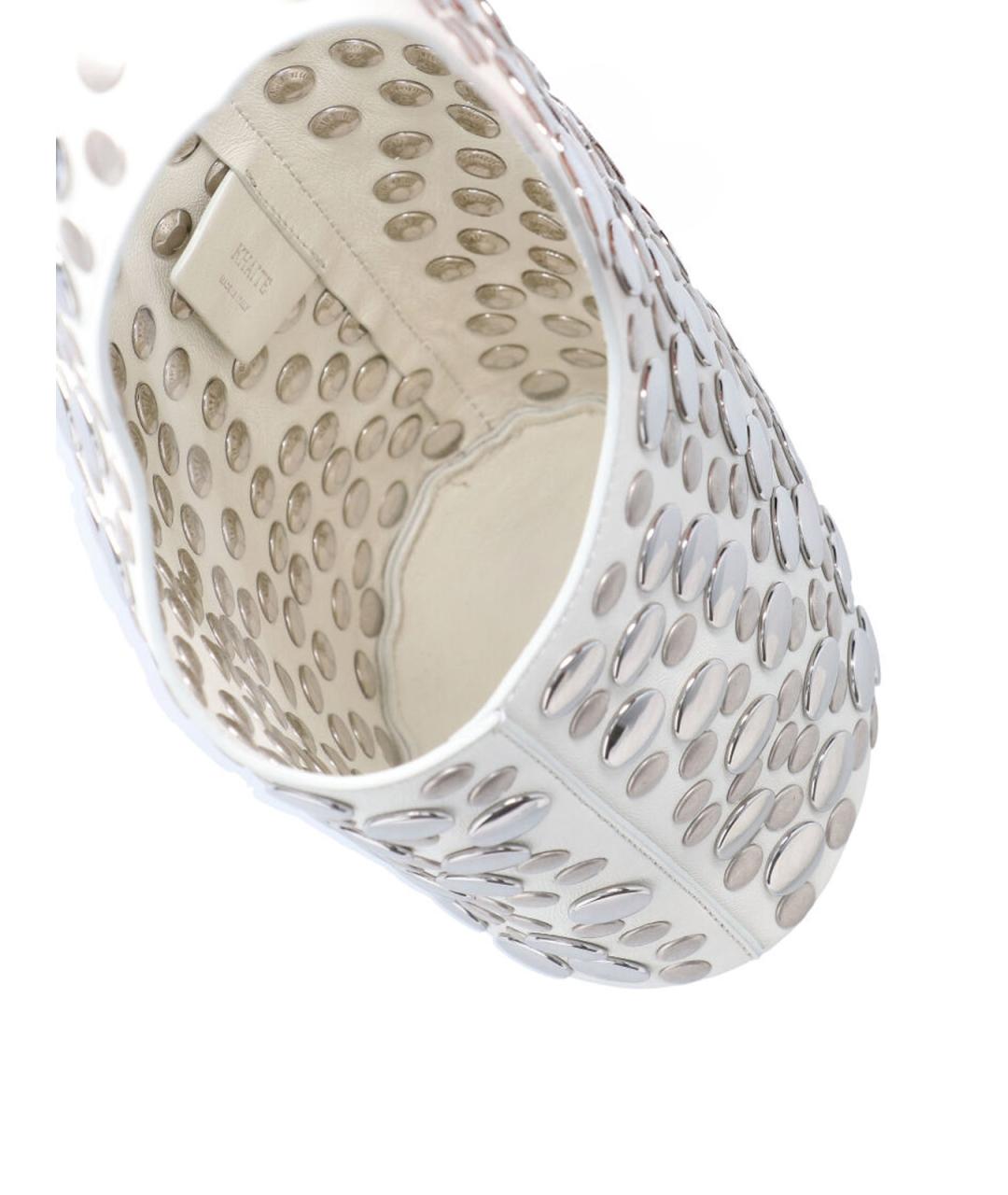 KHAITE Белая кожаная сумка с короткими ручками, фото 4