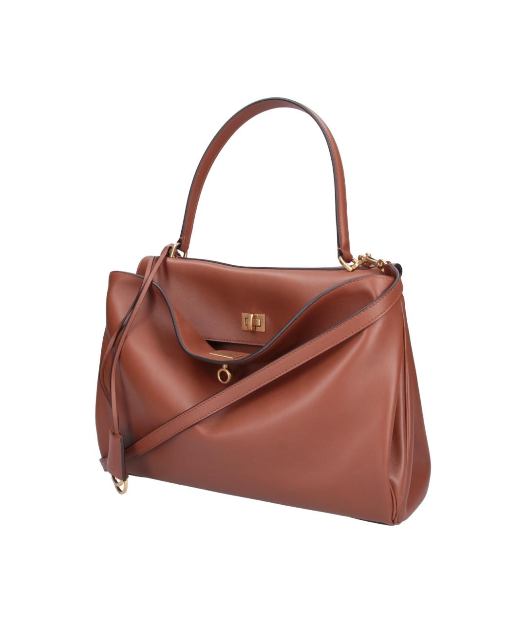 BALENCIAGA Коричневая кожаная сумка тоут, фото 2