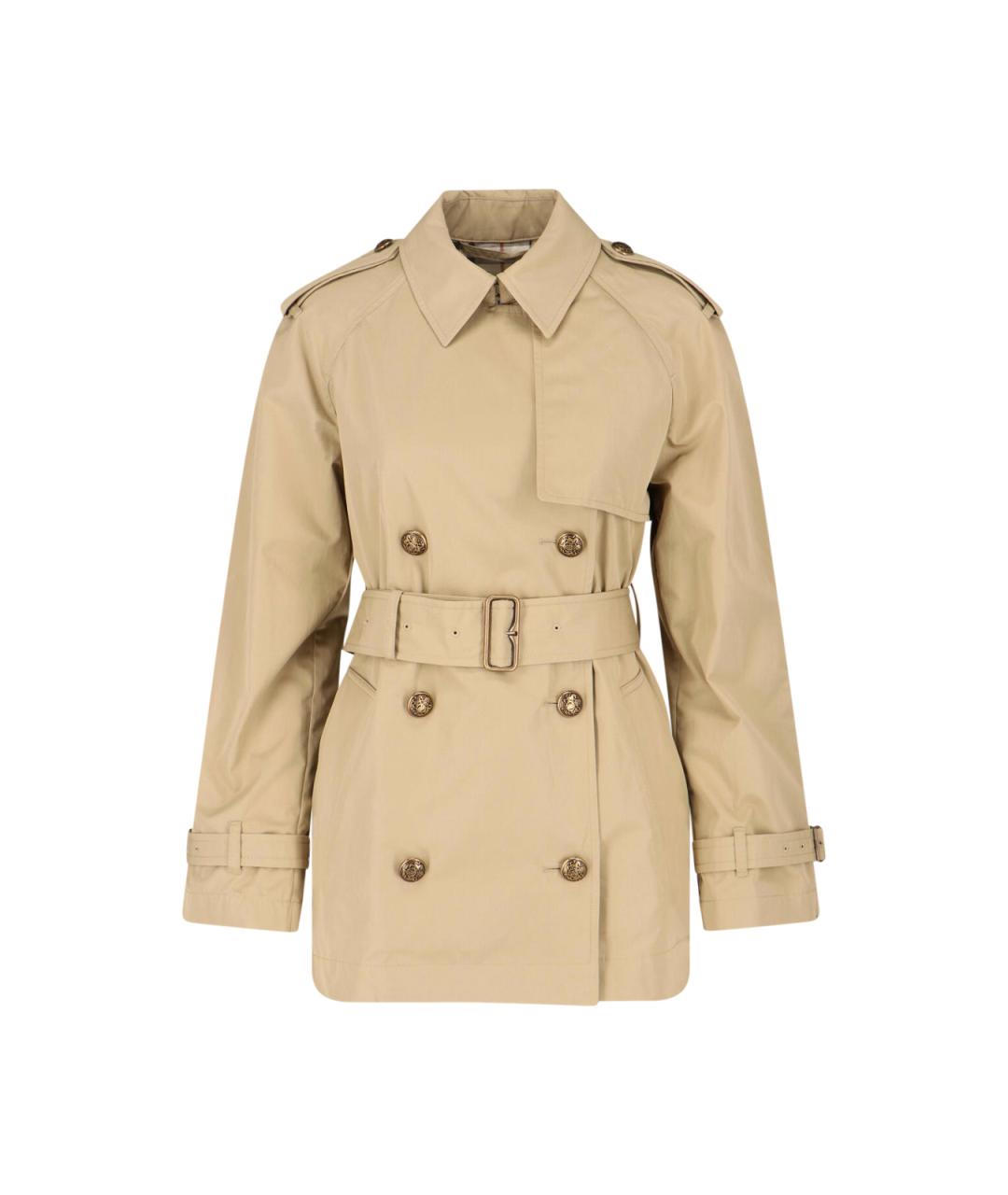 BURBERRY Бежевый хлопковый тренч/плащ, фото 1