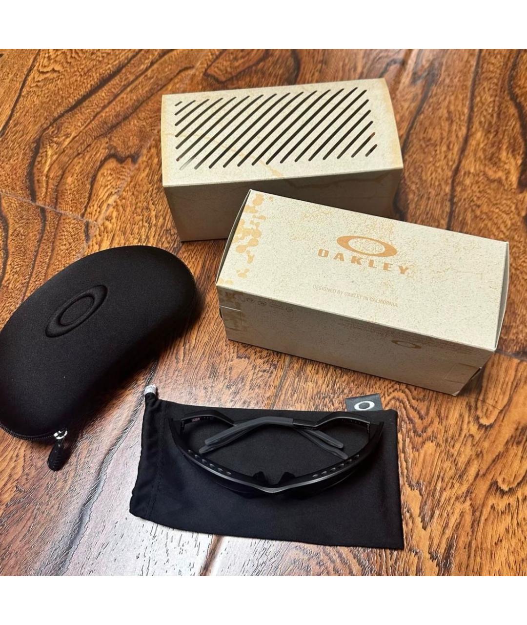 OAKLEY Черные пластиковые солнцезащитные очки, фото 5