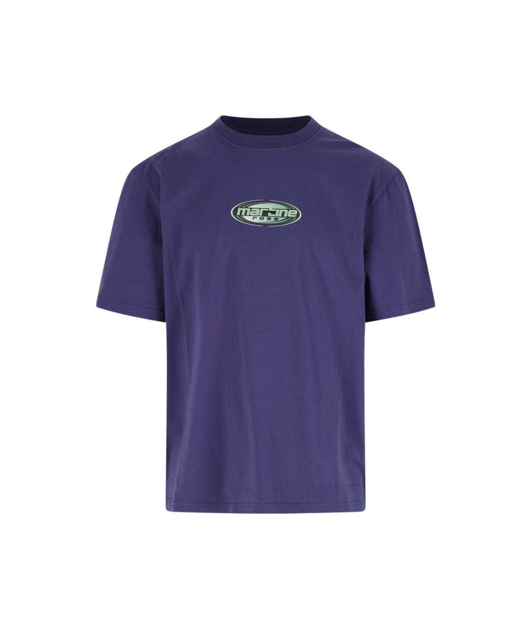 MARTINE ROSE Фиолетовая хлопковая футболка, фото 1