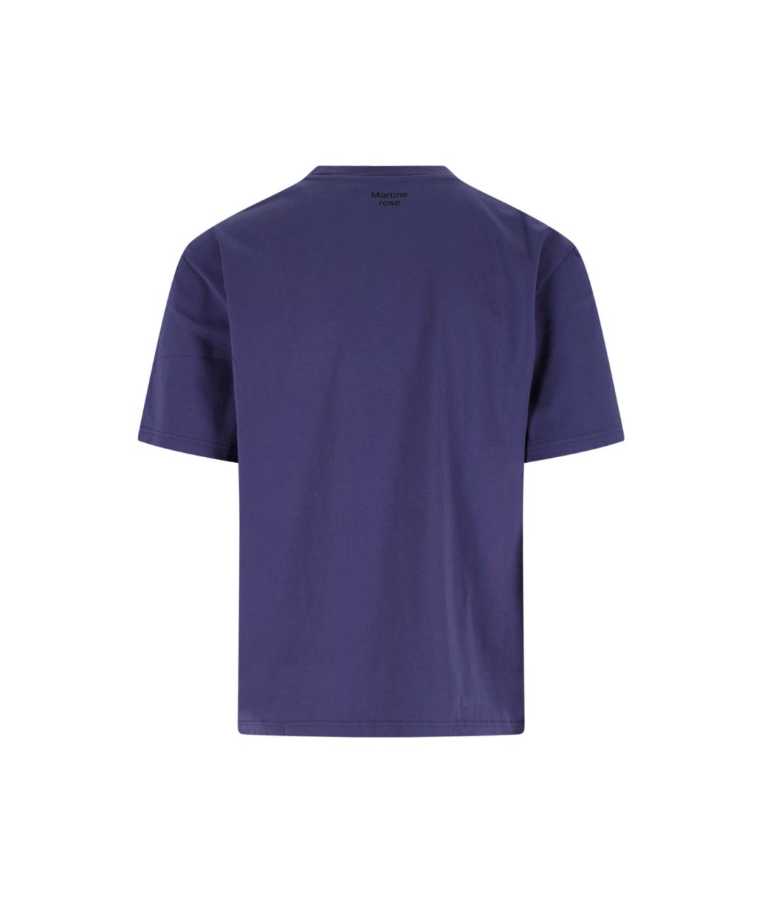 MARTINE ROSE Фиолетовая хлопковая футболка, фото 2