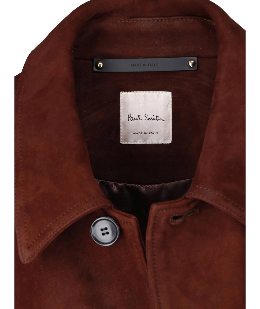 PAUL SMITH Коричневая замшевая куртка, фото 5