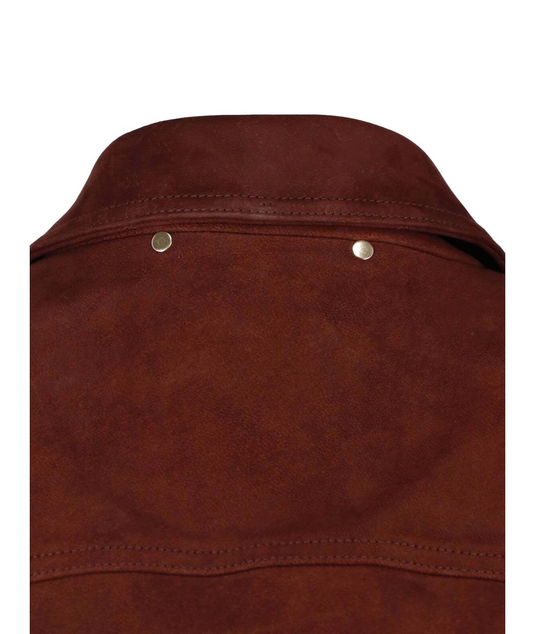 PAUL SMITH Коричневая замшевая куртка, фото 3