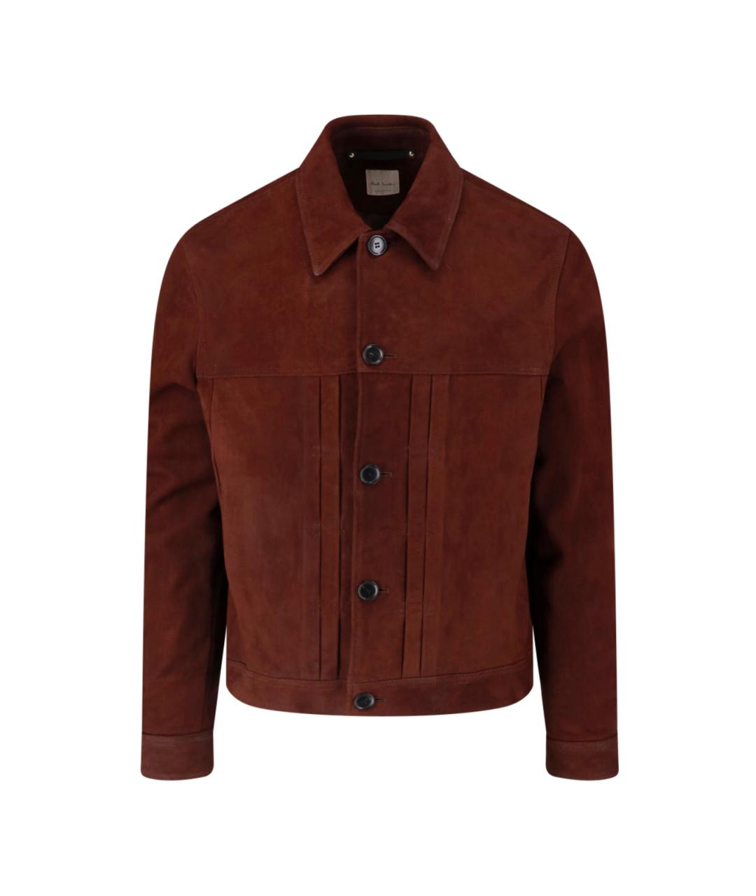 PAUL SMITH Коричневая замшевая куртка, фото 1