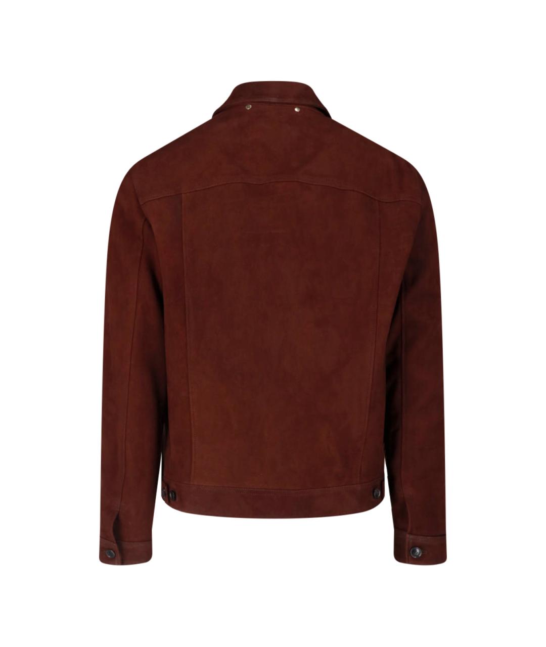 PAUL SMITH Коричневая замшевая куртка, фото 2