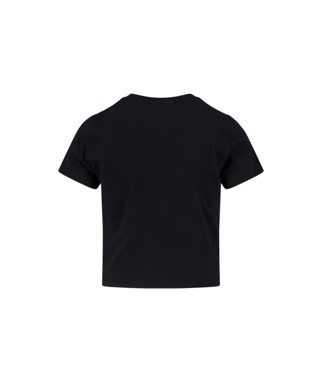 MAISON KITSUNE Черная хлопковая футболка, фото 2
