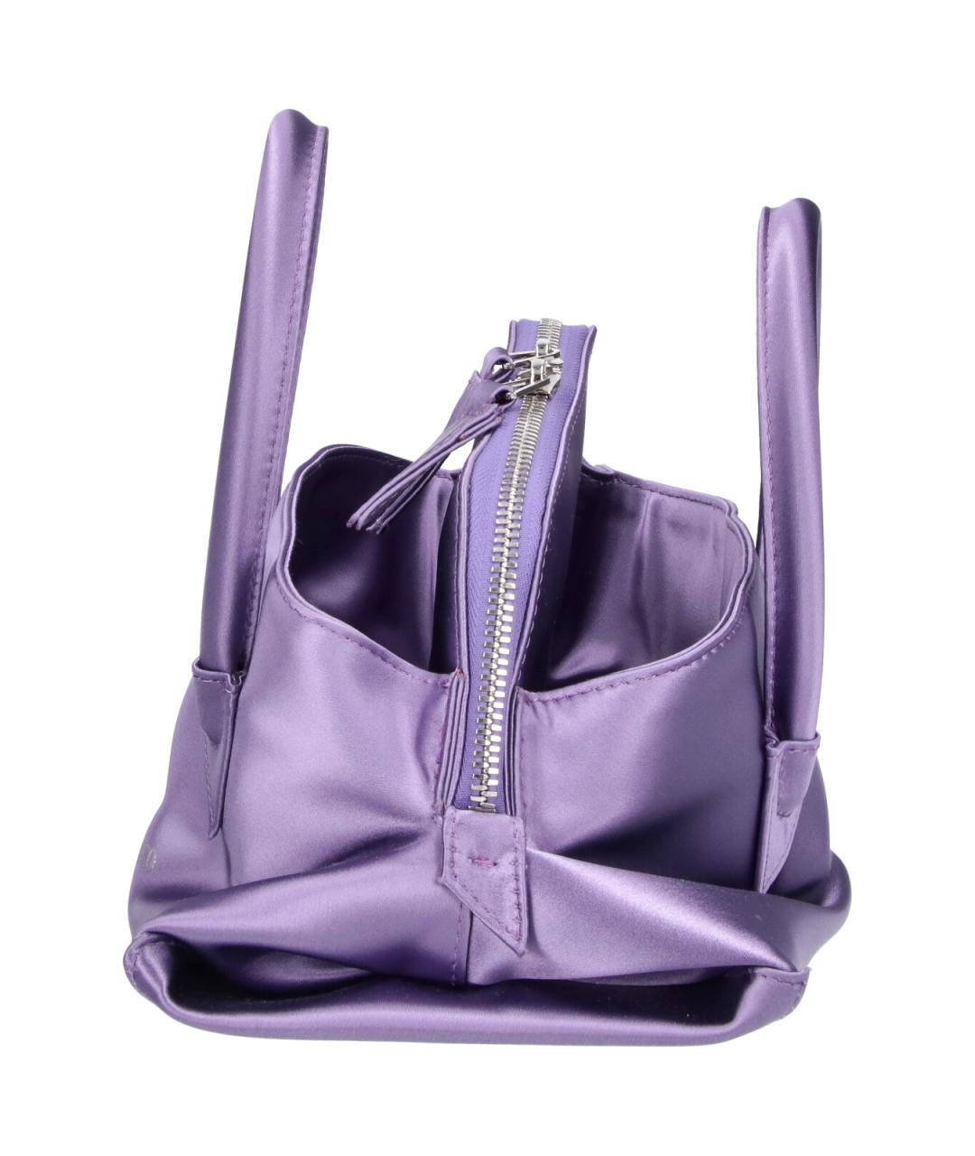 THE ATTICO Фиолетовая тканевая сумка с короткими ручками, фото 5