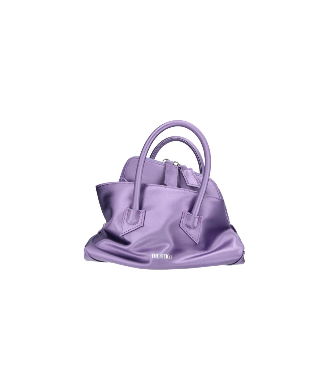 THE ATTICO Фиолетовая тканевая сумка с короткими ручками, фото 1