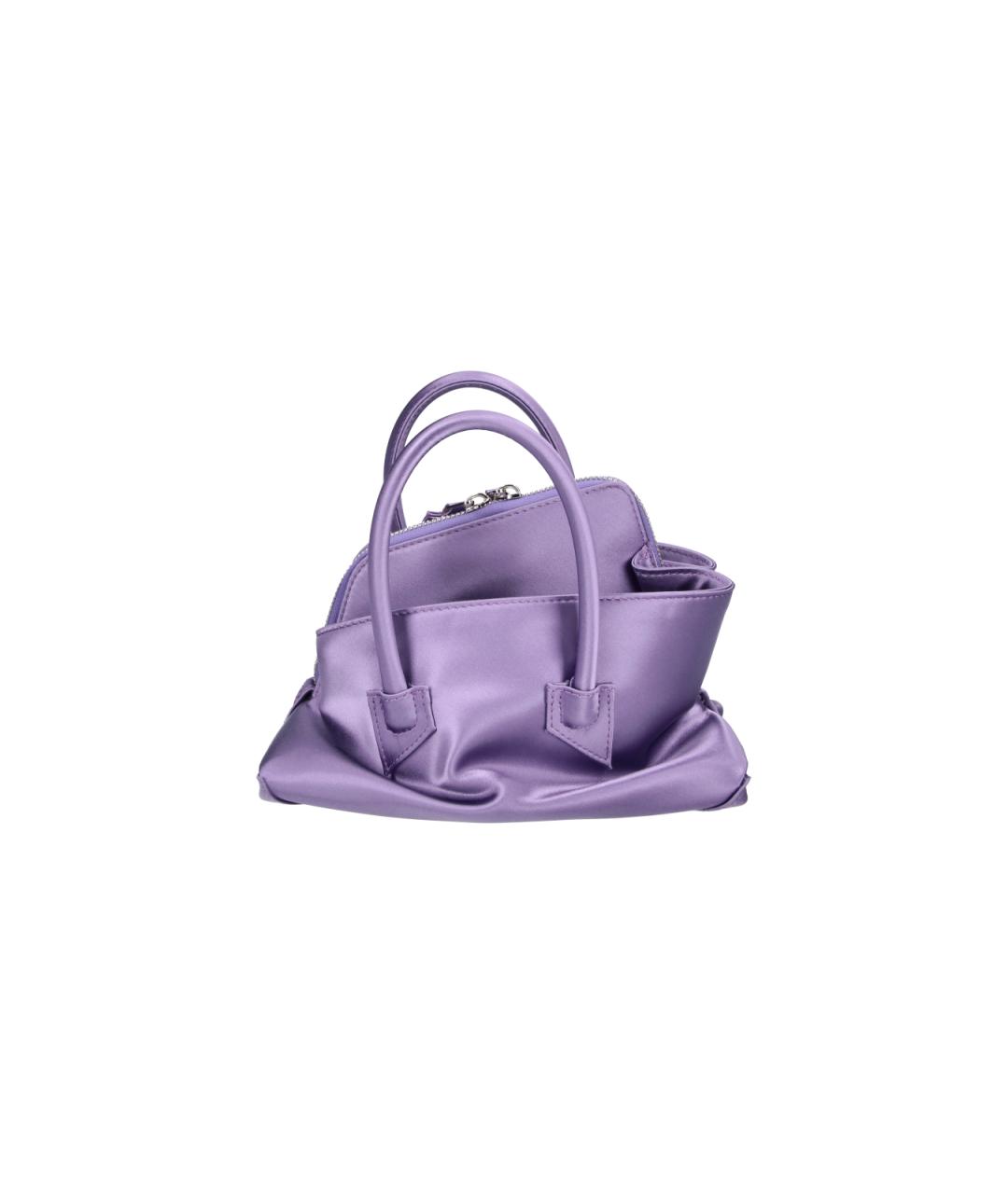 THE ATTICO Фиолетовая тканевая сумка с короткими ручками, фото 3