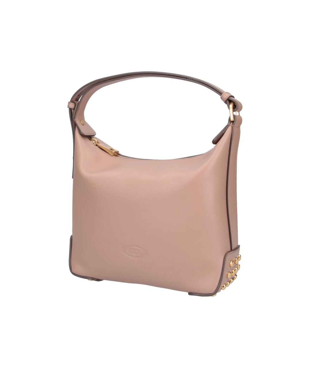 TOD'S Бежевая кожаная сумка через плечо, фото 2