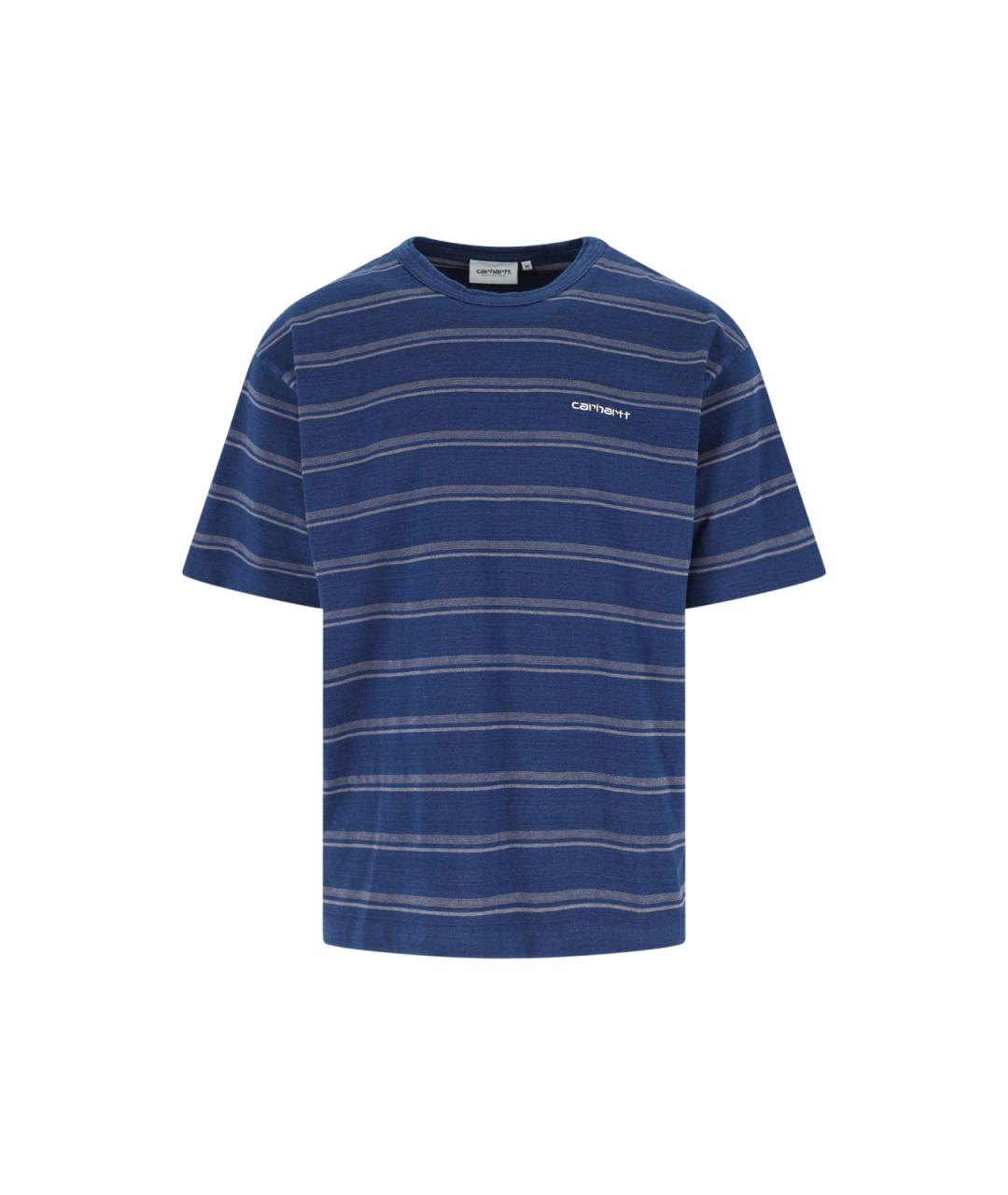 CARHARTT WIP Синяя хлопковая футболка, фото 1