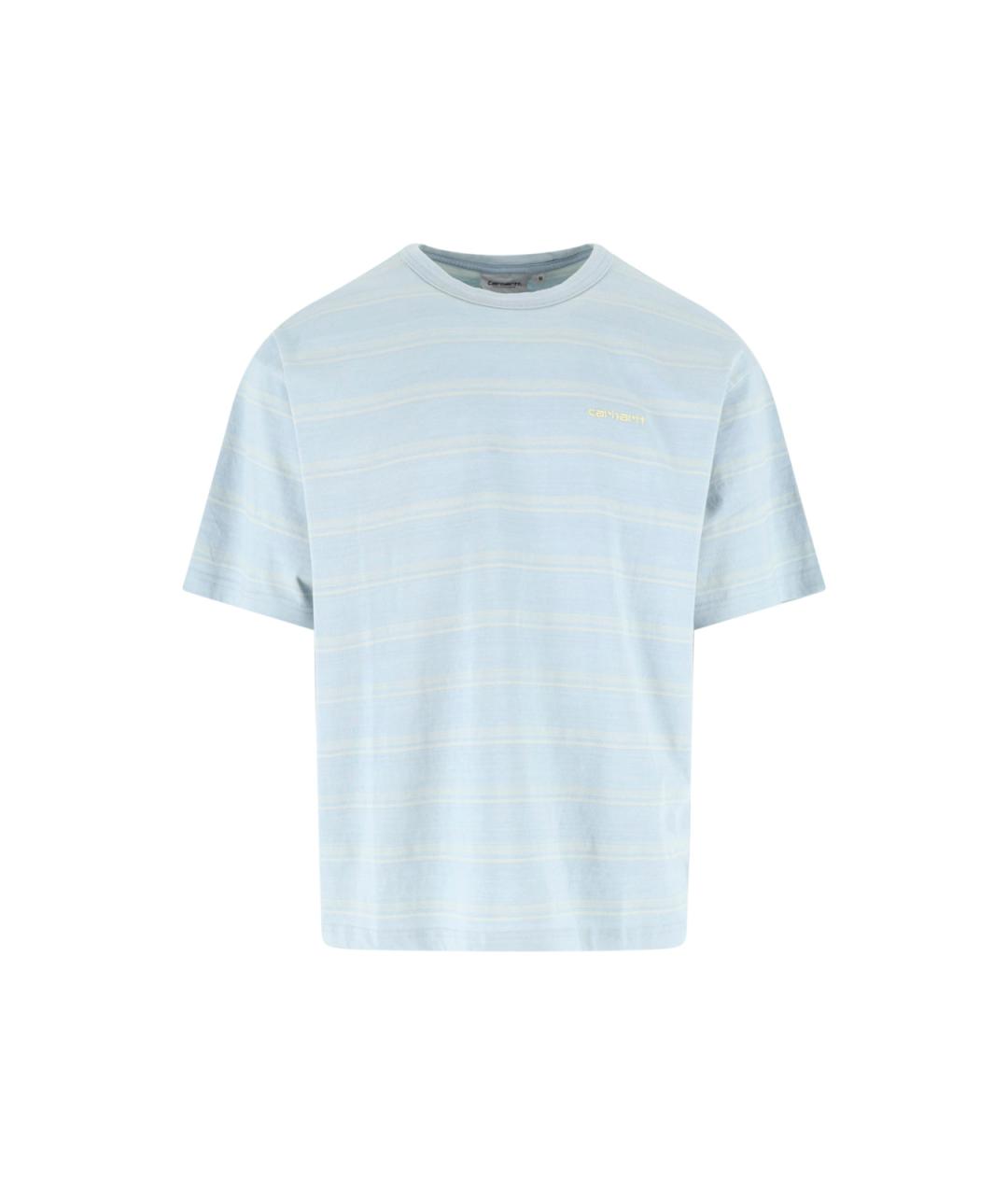 CARHARTT WIP Синяя хлопковая футболка, фото 1