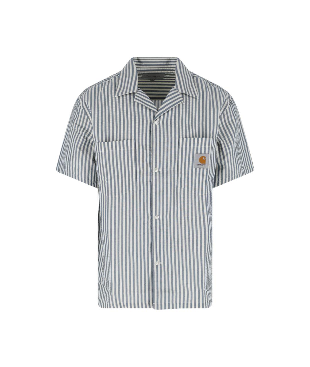 CARHARTT WIP Синяя хлопковая кэжуал рубашка, фото 1