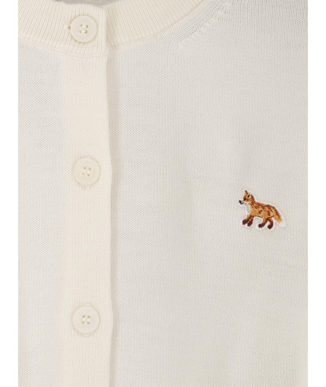 MAISON KITSUNE Белый кардиган, фото 3