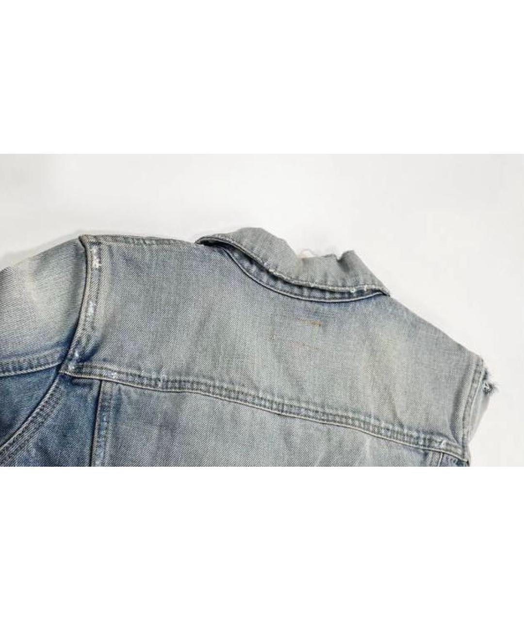 YVES SAINT LAURENT BEAUTY Голубая хлопковая куртка, фото 3