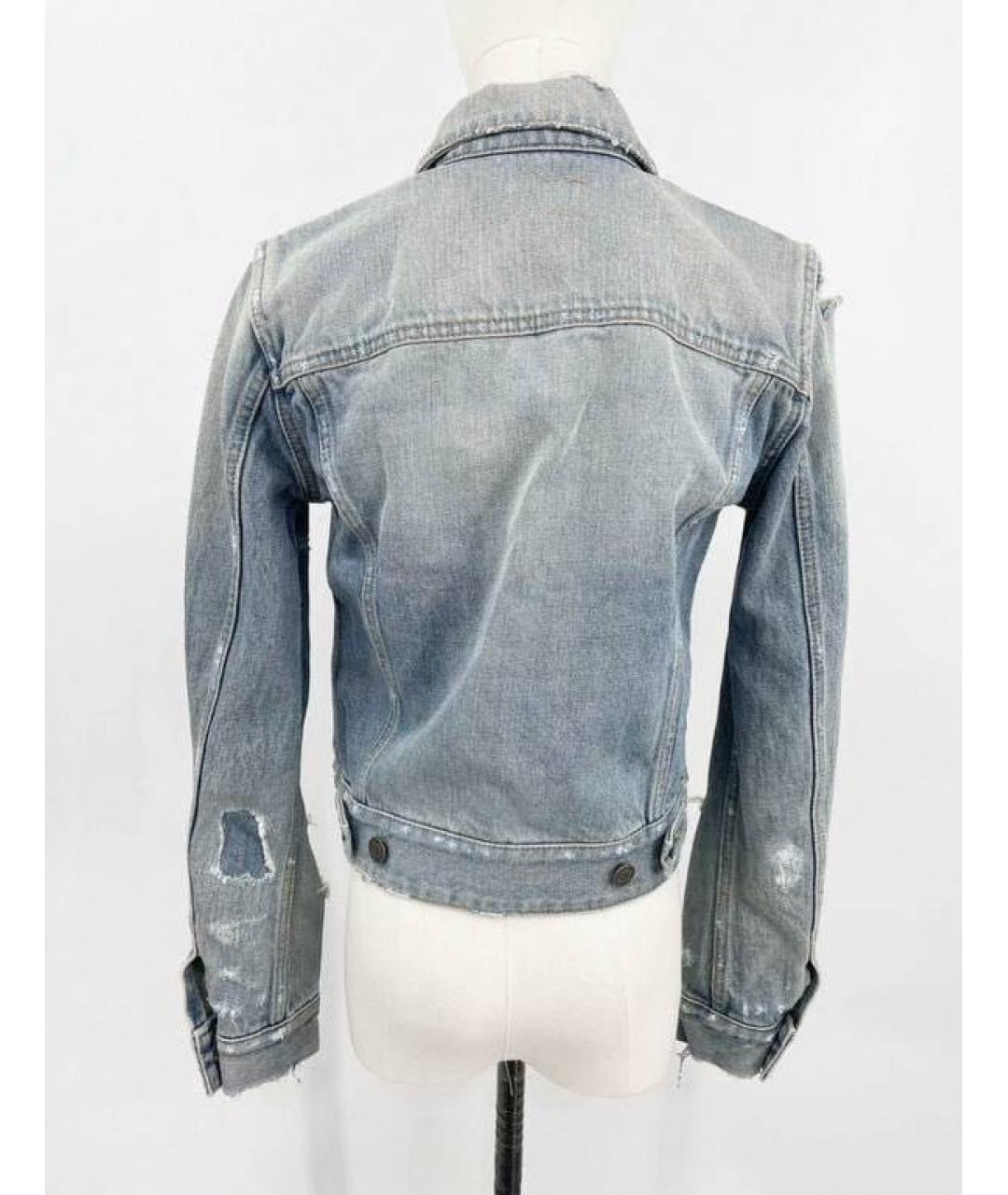 YVES SAINT LAURENT BEAUTY Голубая хлопковая куртка, фото 2