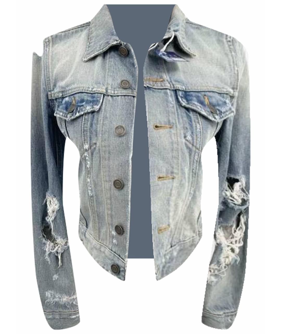 YVES SAINT LAURENT BEAUTY Голубая хлопковая куртка, фото 1